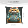 かわいい猫のぬいぐるみクッションカバー - OkOmall