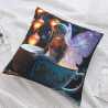 Housse de Coussin en Peluche Motif Fée de la Forêt Enchantée - Okomall