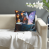 Funda de Almohada de Peluche con Diseño de Niña del Bosque Encantado - Okomall