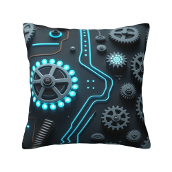 Cyberpunk Schaltkreis-Textur Kissenbezug - Okomall