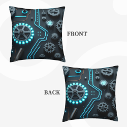 Housse de coussin texture circuit cyberpunk - Okomall