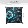 Housse de coussin texture circuit cyberpunk - Okomall
