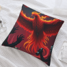 Funda de cojín de felpa con diseño de fénix - Okomall