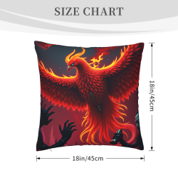 Housse de coussin en peluche à motif de phénix - Okomall