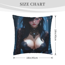 Funda de cojín de felpa Niña de ensueño - Okomall