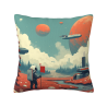 Funda de cojín de peluche para caminar entre las estrellas - Okomall