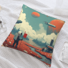 Coussin décoratif en velours 'Promenade étoilée' - Okomall