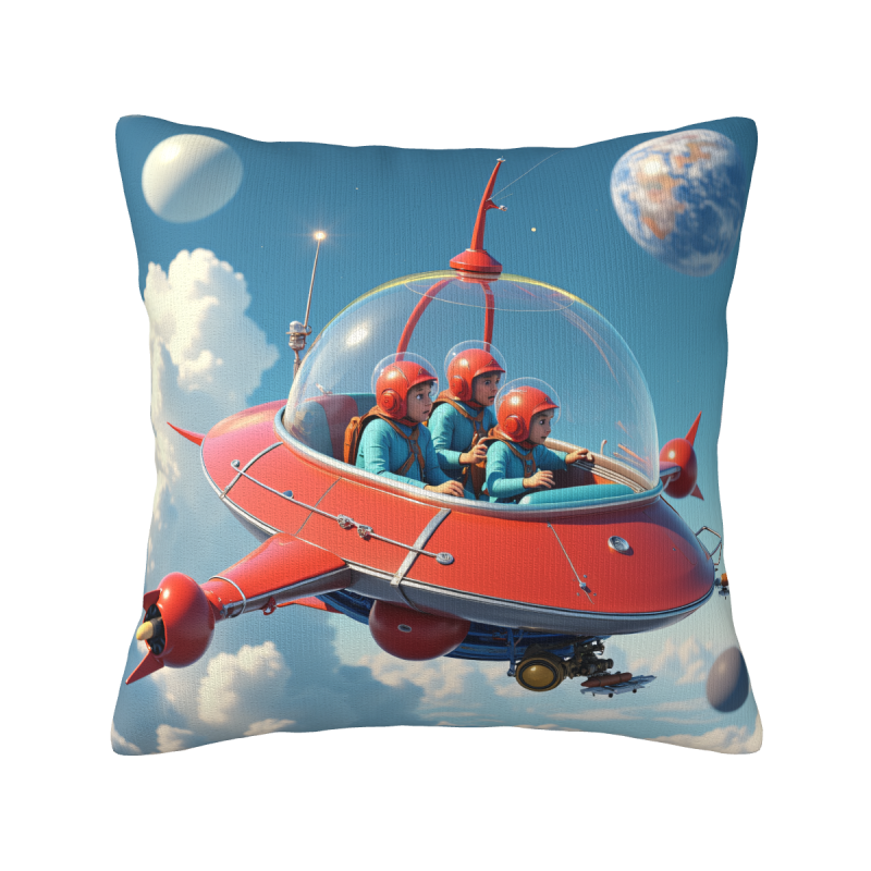 Space Explorer Plush Pillow Cover - Okomall