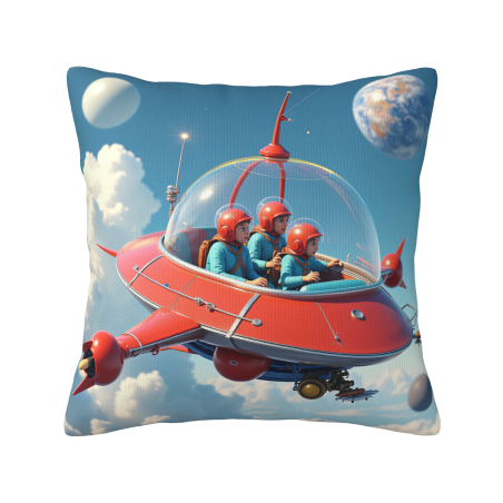 Housse de coussin en peluche pour explorateurs de l'espace - Okomall