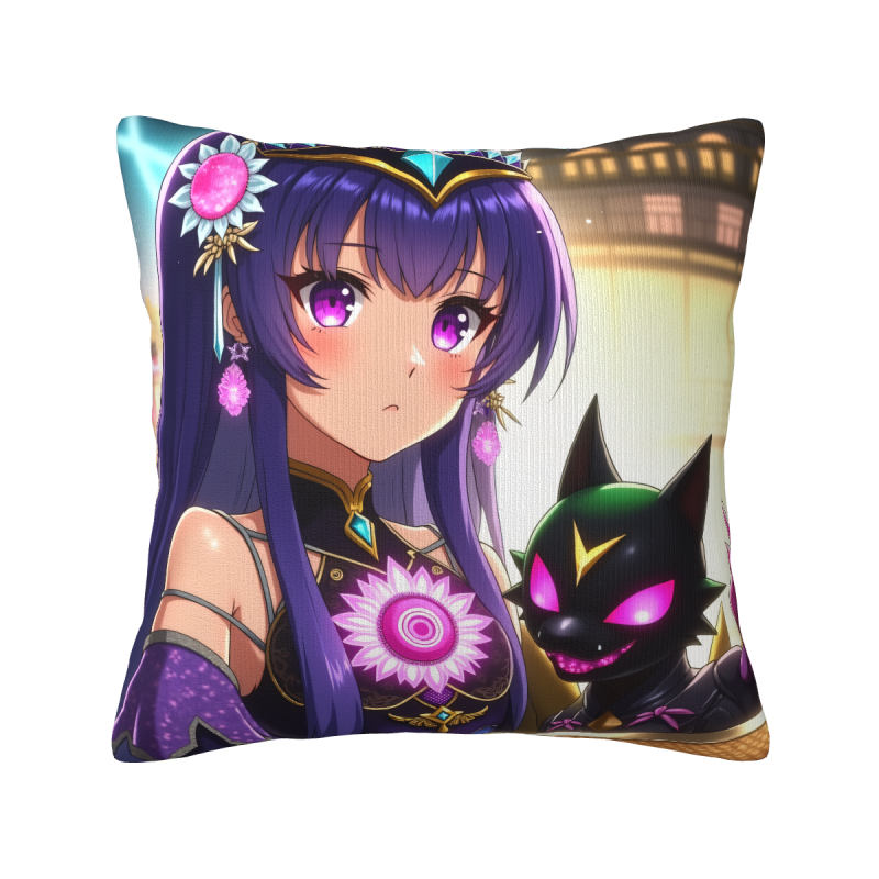 Federa Cuscino Anime Ragazza Ciliegio in Peluche - Okomall