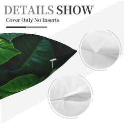 Tropical Green Fluffy Pillow Cover - Okomall