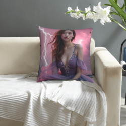 Housse de Coussin en Peluche 'Dreamy Girl' - okomall