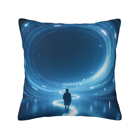 Housse de Coussin en Peluche Motif Forêt Brumeuse - Okomall