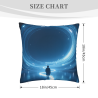 Housse de Coussin en Peluche Motif Forêt Brumeuse - Okomall