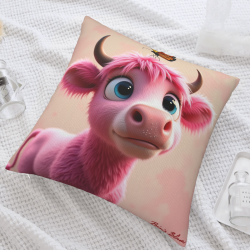 Housse de coussin en peluche vache mignonne - Okomall