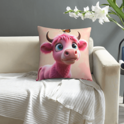 Housse de coussin en peluche vache mignonne - Okomall