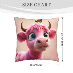Housse de coussin en peluche vache mignonne - Okomall