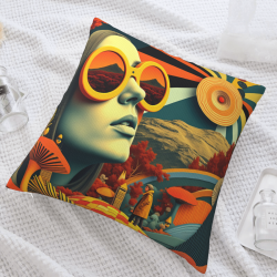 Psychedelic Forest Plush Pillow Cover - Okomall Home Decor