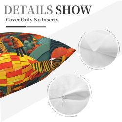 Housse de coussin en peluche sur le thème de la forêt psychédélique - Décoration d'intérieur Okomall