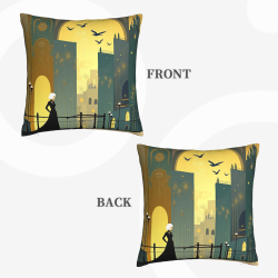 Funda de cojín de peluche temática de Metrópolis de Ensueño - Okomall