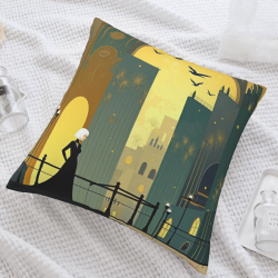 Funda de cojín de peluche temática de Metrópolis de Ensueño - Okomall