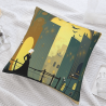 Funda de cojín de peluche temática de Metrópolis de Ensueño - Okomall