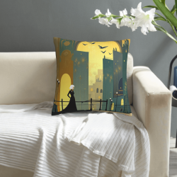 Dream City Plush Pillow Cover - Okomall