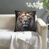 Housse de coussin lion en peluche - OkOmall