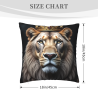 Housse de coussin lion en peluche - OkOmall