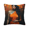 Federa cuscino in peluche con ritratto femminile estetico - Okomall