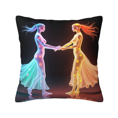 Dreamy Female Pattern Plush Pillow Cover - Okomall