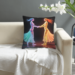 Dreamy Female Pattern Plush Pillow Cover - Okomall