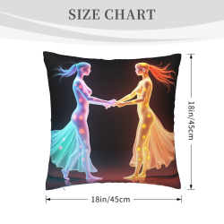 Dreamy Female Pattern Plush Pillow Cover - Okomall