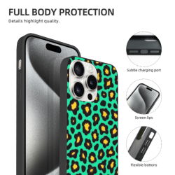 حافظة iPhone 15 Pro/Pro Max بنقشة الفهد - okomall