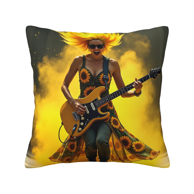 Housse de coussin en peluche Rock Star - Okomall
