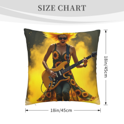 Housse de coussin en peluche Rock Star - Okomall