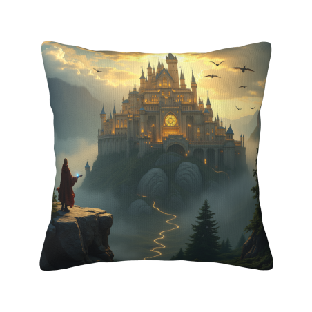 Funda de Almohada de Peluche Guardián del Bosque Misterioso - OkOmall