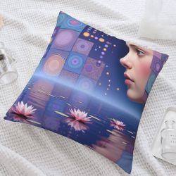 Funda de cojín de felpa con textura de olas de ensueño - Okomall