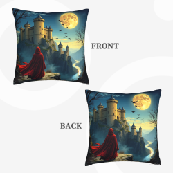 Housse de coussin en peluche sur le thème de la forêt mystique - 18x18 pouces | Okomall