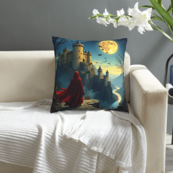 Housse de coussin en peluche sur le thème de la forêt mystique - 18x18 pouces | Okomall