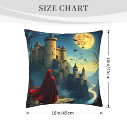 Housse de coussin en peluche sur le thème de la forêt mystique - 18x18 pouces | Okomall