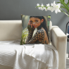 Housse de Coussin en Peluche Motif Fille Esthétique - OkOmall