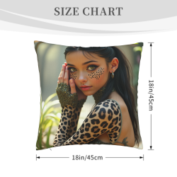 Beautiful Girl Plush Pillow Cover - OkOmall