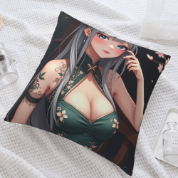 Japanese Cute Girl Plush Pillow Cover - Okomall