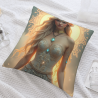 Housse de Coussin en Peluche Motif Belle Fée de la Forêt Enchantée - Okomall