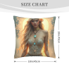 Housse de Coussin en Peluche Motif Belle Fée de la Forêt Enchantée - Okomall