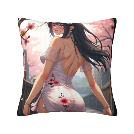 Housse de Coussin en Peluche Double Face 'Dreamy Girl' - Okomall