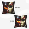Housse de coussin en peluche à portrait double face - Okomall