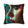 Housse de coussin portrait féminin esthétique - Okomall