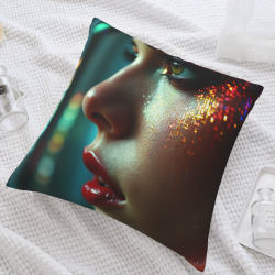 Funda de cojín con retrato femenino estético - Okomall